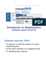 Introduction To Bioinformatics: Database Search (FASTA)
