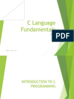 Unit 2 C Language Fundamentals