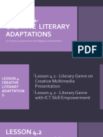 Lesson 4.2 Literary Genre With ICT Skills Empowerment