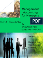 Management Accounting For Management (Part-1: Element of Cost)