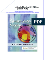 Instant Download Communication in Nursing 9th Edition Ebook PDF PDF Scribd