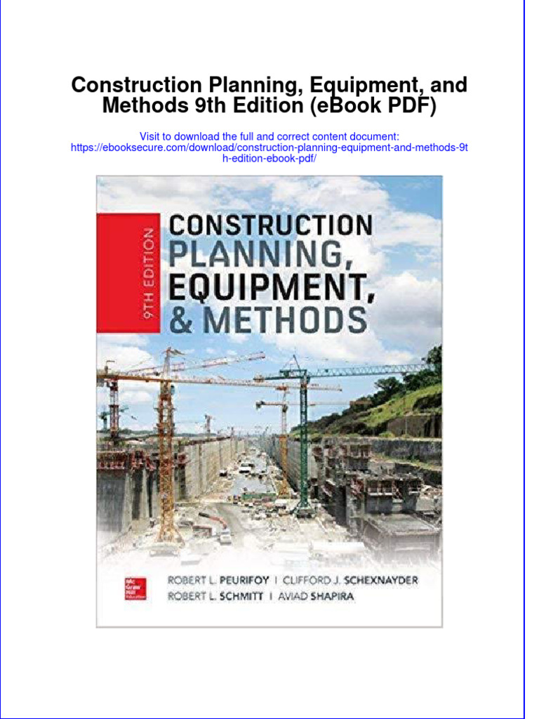 Instant Download Construction Planning Equipment and Methods 9th Edition Ebook PDF PDF Scribd