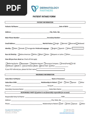 DP New Patient Form - 2023
