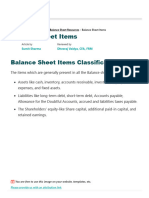 Balance Sheet Items List of Top 15 Balance Sheet Items