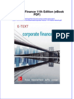 Instant Download Corporate Finance 11th Edition Ebook PDF PDF Scribd