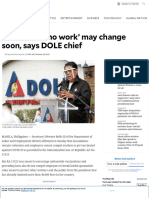 No Vaccine, No Work' May Change Soon, Says DOLE Chief - Inquirer News
