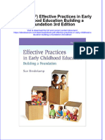 Instant Download Ebook PDF Effective Practices in Early Childhood Education Building A Foundation 3rd Edition PDF Scribd