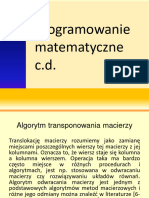 Programowanie Matematyczne C.D