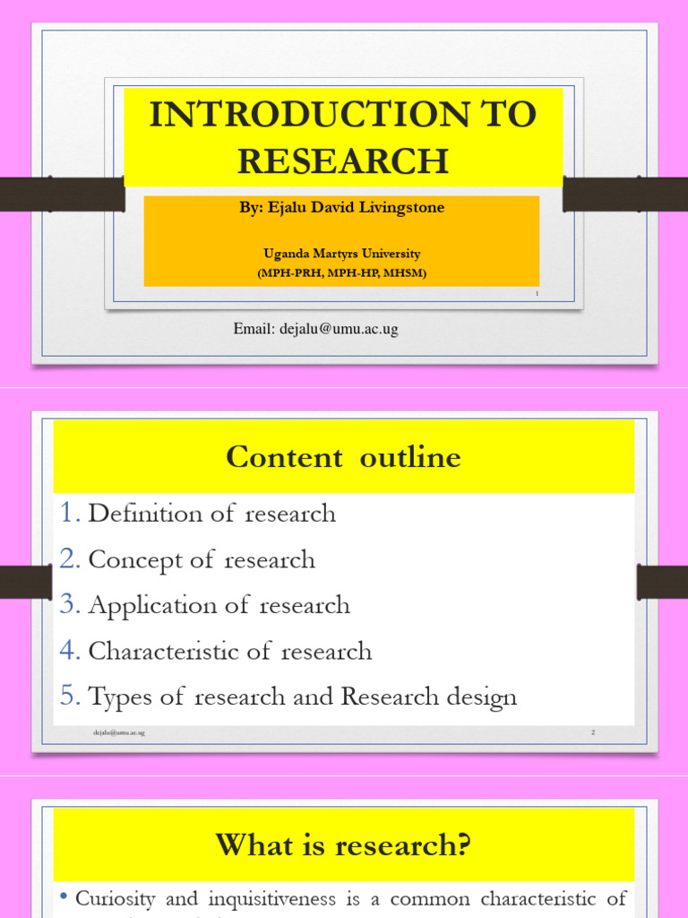 Introduction to Research Concepts | PDF | Statistics | Quantitative ...