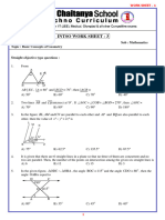9 - Class INTSO Work Sheet - 3 - Basic Concepts of Geometry