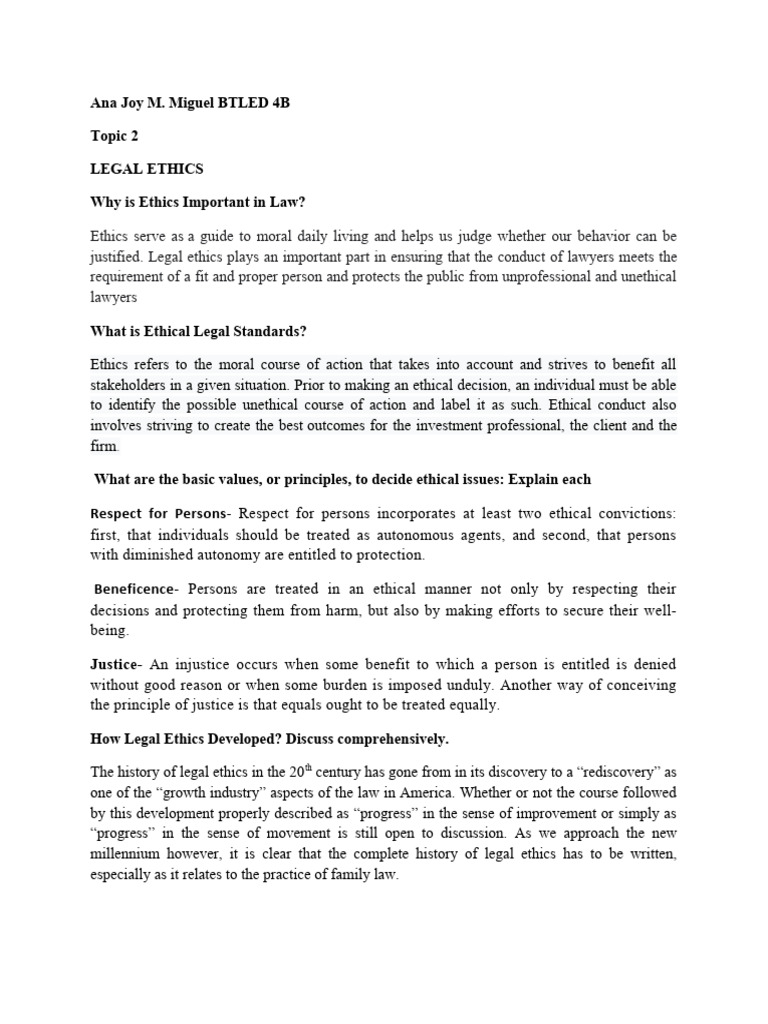 Moral Dilemma PDF Autonomy Lawyer