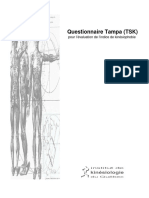 Évaluation de la kinésiophobie à Tampa | PDF | Douleur