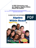 Instant Download Ebook PDF Elementary and Intermediate Algebra Algebra Within Reach 6th Edition PDF Scribd