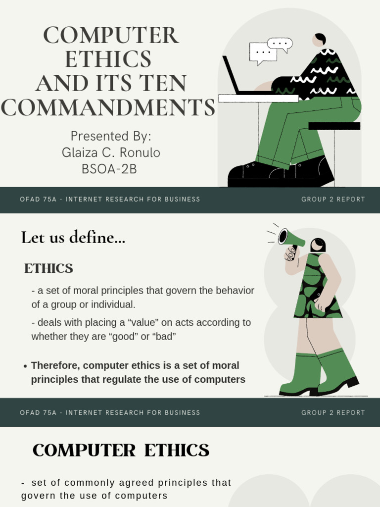 Ten Commandments of Computer Ethics | PDF | Computing