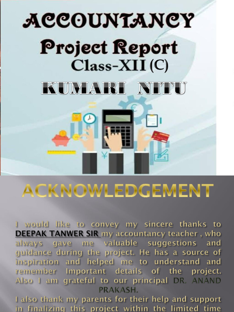 Acc Project by Nitu Kumari | PDF | Expense | Investing