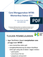 DR - Julius - Cara Menggunakan MTBS Memeriksa Status Gizi