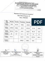 Time Table Even Semester 2023-24