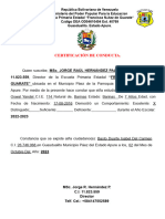 Constancia de Conducta - Epe Francisca Nuñez de Guarate