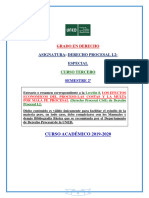 Lección 8 - Los Efectos Económicos Del Proceso. Las Costas y La Multa Por Mala Fe Procesal