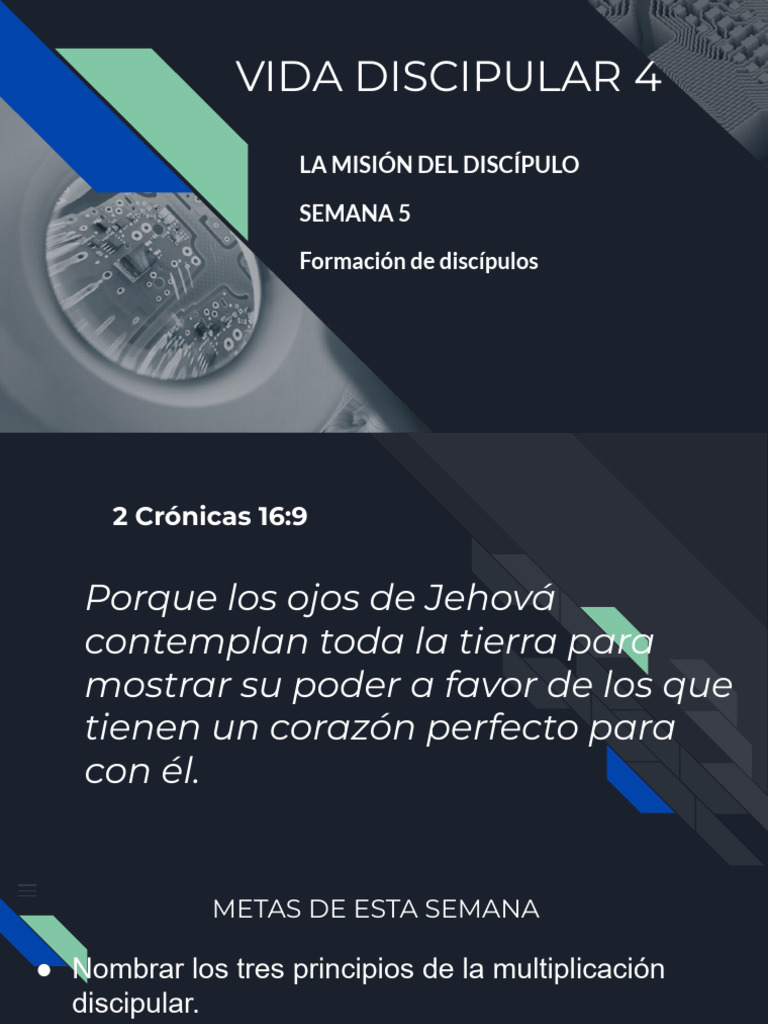 Vida Discipular 4: La Misión Del Discípulo Semana 5 Formación de ...
