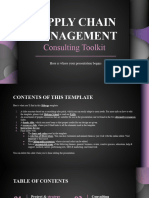 Supply Chain Management Consulting Toolkit 