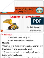 Chapter 1 Introduction To Mechanisms of Machinery