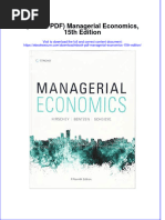 Full Download Ebook Ebook PDF Managerial Economics 15th Edition PDF