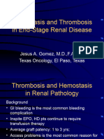 Hemostasis and Thrombosis in ESRD