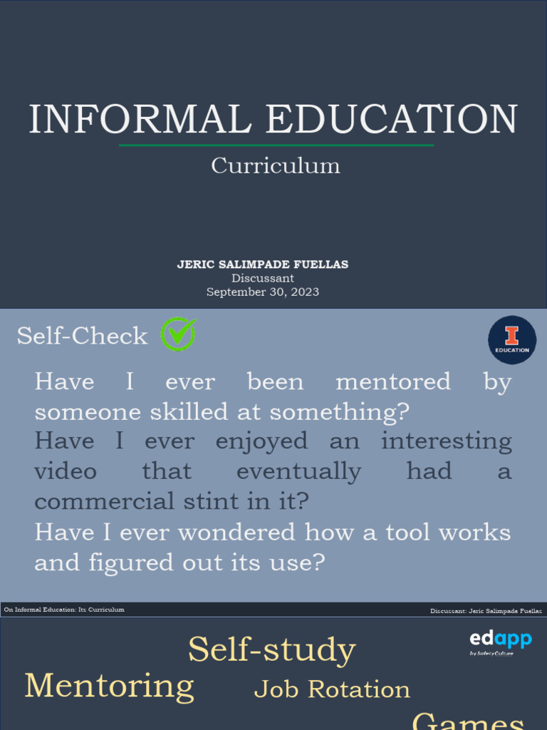 Understanding Informal Education | PDF | Curriculum | Learning