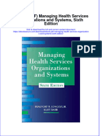 Full Download Ebook Ebook PDF Managing Health Services Organizations and Systems Sixth Edition PDF