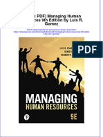 Full Download Ebook Ebook PDF Managing Human Resources 9th Edition by Luis R Gomez PDF