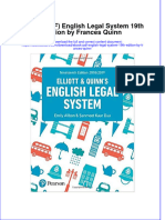 Instant Download Ebook PDF English Legal System 19th Edition by Frances Quinn PDF Scribd