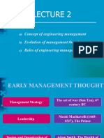 Lecture 2 - Introduction To History of Management