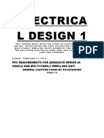 Electrical Design 1 Pec Requirements For Adequate Wiring in Single and Multi-Family Dwelling Unit