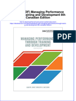 Full Download Ebook Ebook PDF Managing Performance Through Training and Development 8th Canadian Edition PDF