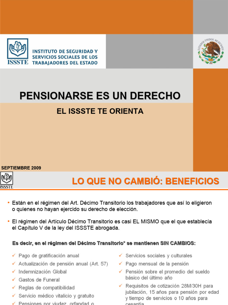 Pensiones ISSSTE Decimo Transitorio GRAL Descargar gratis PDF