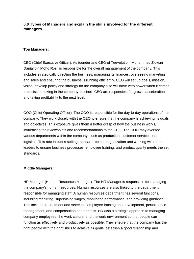 Ceo Coo | PDF | Chief Executive Officer | Human Resources