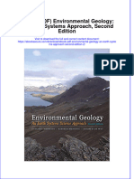 Instant Download Ebook PDF Environmental Geology An Earth Systems Approach Second Edition 2 PDF Scribd