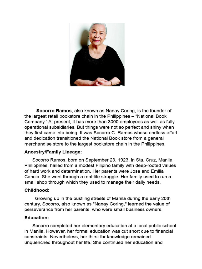 Socorro Ramos | PDF | Entrepreneurship | Philippines