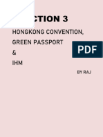 HongKong Convention, Green Passport & IHM