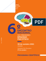 Programa 6 Encontro Nacional Do Primeiro Episo Dio Psico Tico 2021