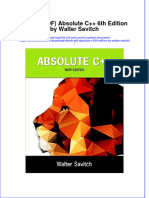 Instant Download Ebook PDF Absolute C 6th Edition by Walter Savitch PDF Scribd