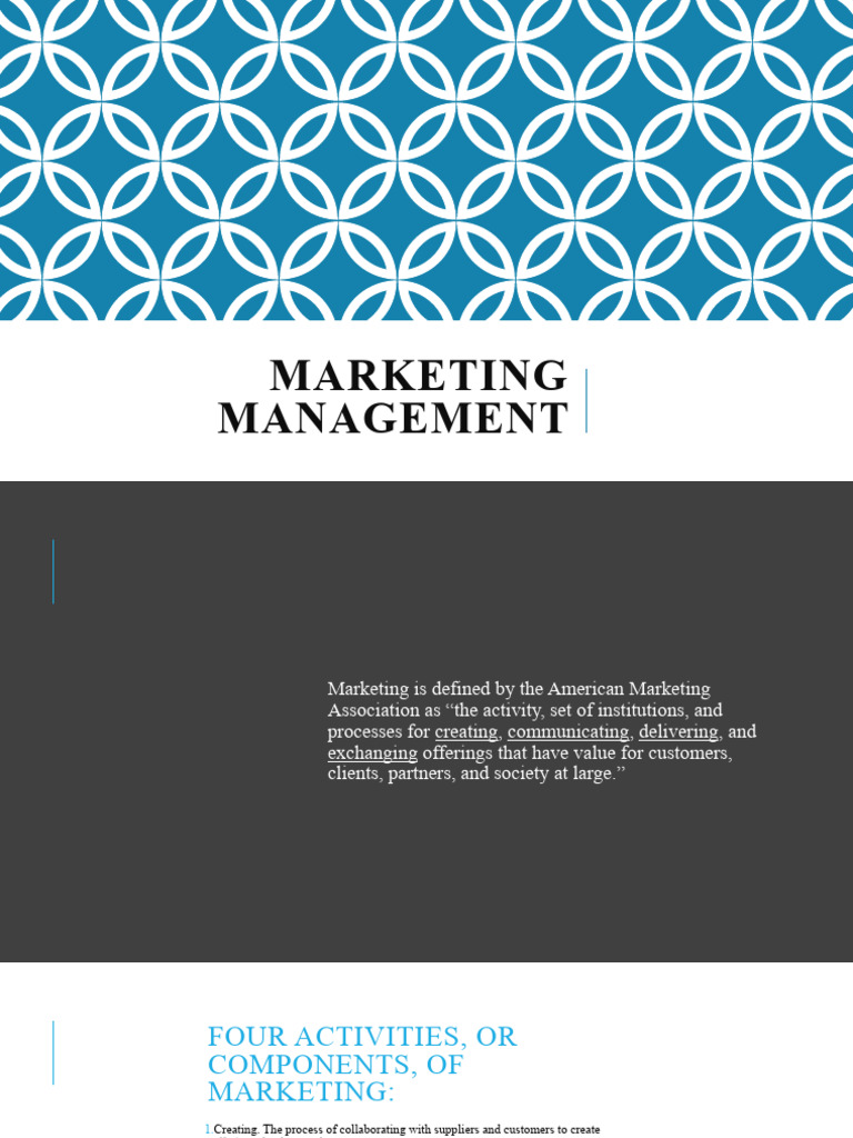Marketing Management Essentials Explained | PDF | Marketing | Strategic ...