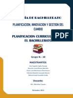 Tarea 2 - Planificacion Curricular para El Bachillerato