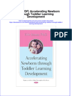 Instant Download Ebook PDF Accelerating Newborn Through Toddler Learning Development PDF Scribd