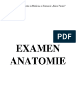 Examen Anatomie: Centrul de Excelenta in Medicina Si Farmacie ,,raisa Pacalo"