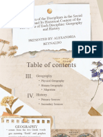 Notes 3 Introduction of The Disciplines in The Social Sciences and Its Historical Context of The Emergence of Each Discipline Geography and History