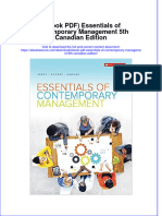 Instant Download Ebook PDF Essentials of Contemporary Management 5th Canadian Edition PDF Scribd