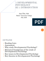 Developmental Psychology - Introduction To Developmental Psychology - Lecture 1