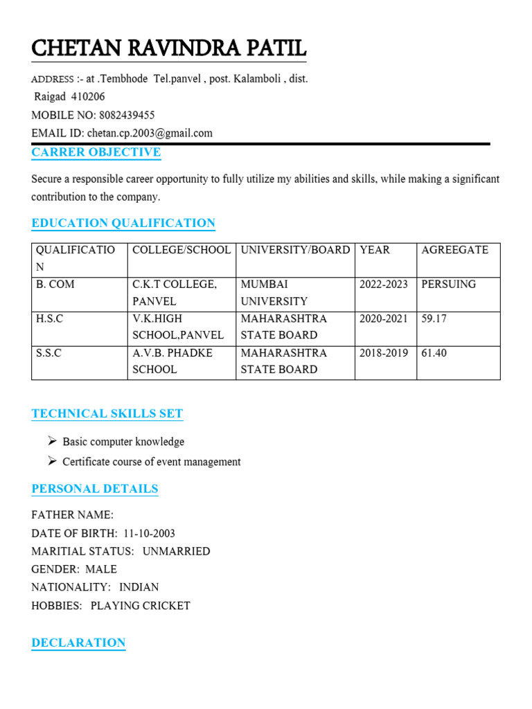 Chetan Resume | PDF